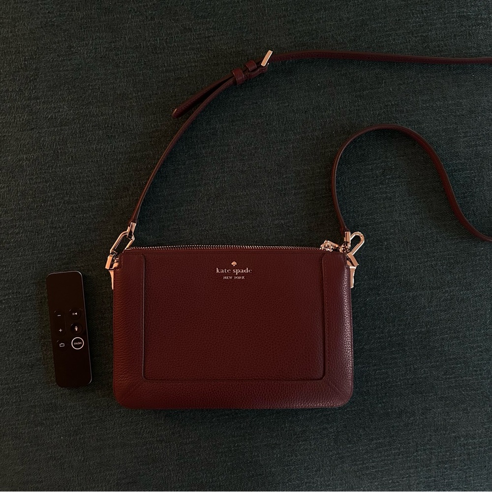 Never Used Kate Spade Lena Crossbody Double Compartment in Cherrwood - Picture 7 of 7